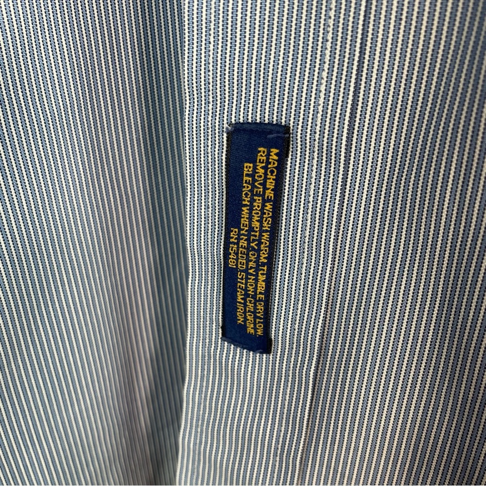 Tommy Hilfiger Blue Stripe Button Down Shirt - Picture 4 of 8